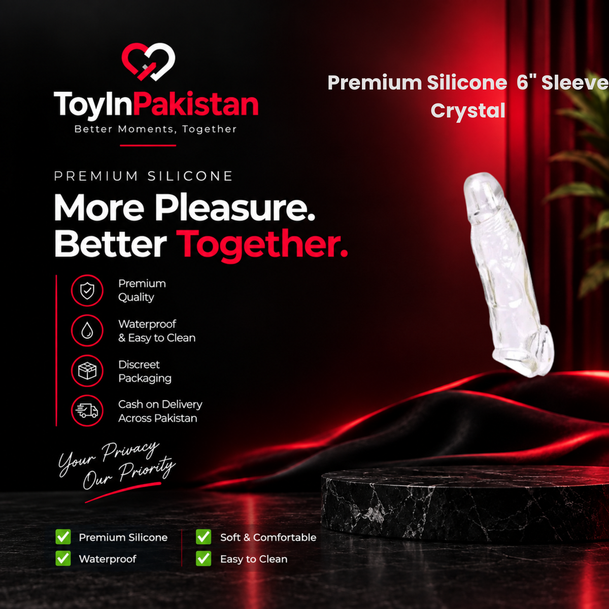 Reuseable Transparent Sleeve Condoms in Pakistan