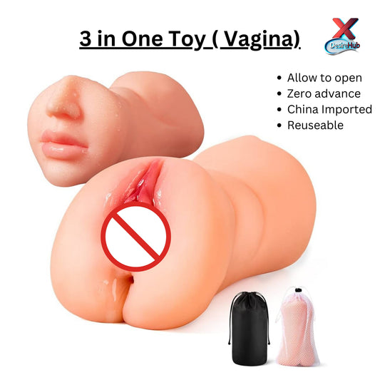 3 in 1 big Ladies Pocket Pussy Toy