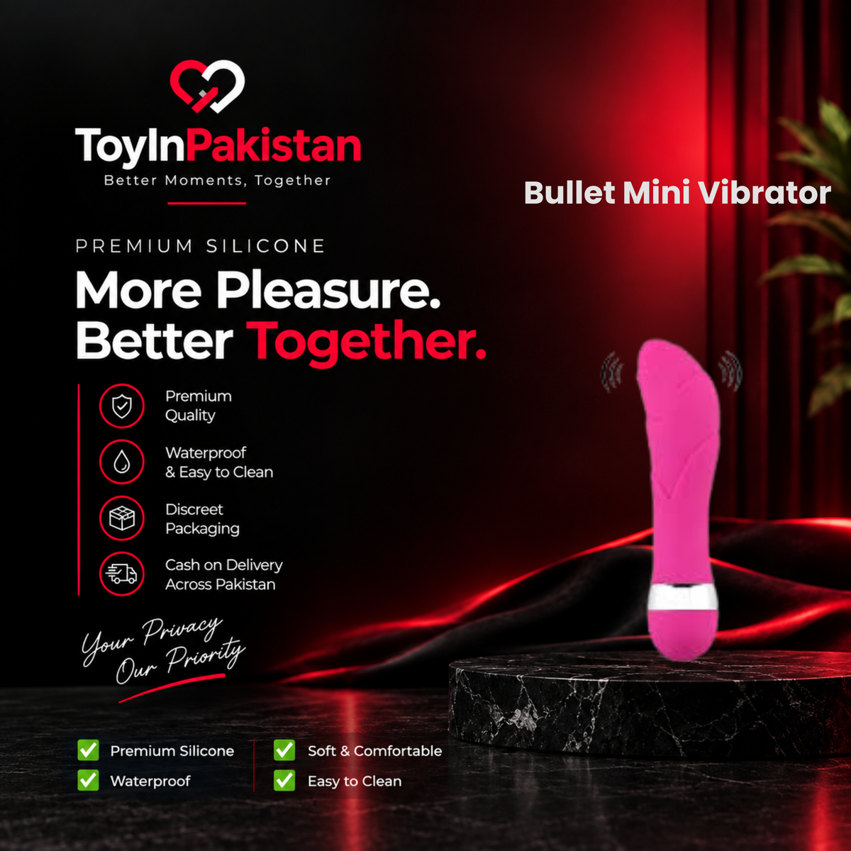 Buy Vibrator Mini Pink Sex Toy For Women in Pakistan