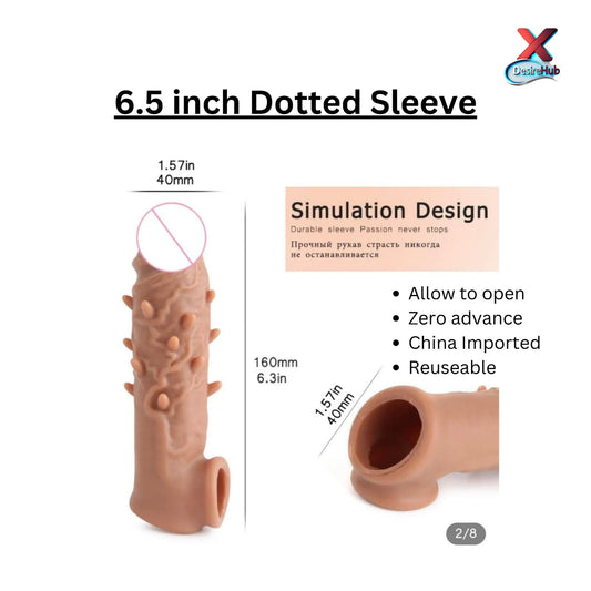 Buy Re useable Dotted Sleeve Condoms (6.5 inch) - Sex Toys in Pakistan